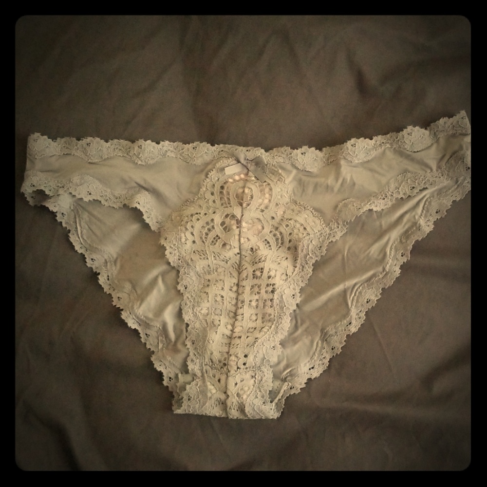 Victoria's Secret Gray Lace Panty